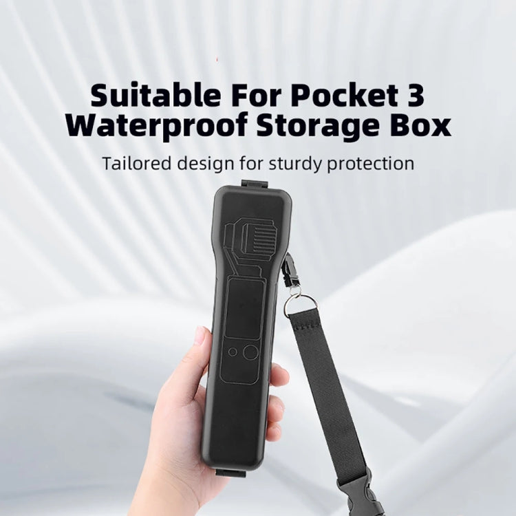 For DJI OSMO POCKET 3 BRDRC Water-resistant Storage Box Protective Shell  With Lanyard(Black)