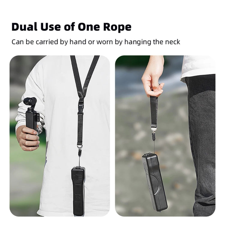For DJI OSMO POCKET 3 BRDRC Water-resistant Storage Box Protective Shell  With Lanyard(Black)