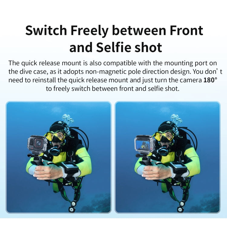 For Insta360 Ace aMagisn Horizontal and Vertical Shooting Dive Shell 60m Water-resistant Shell Accessories