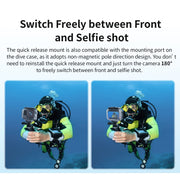 For Insta360 Ace aMagisn Horizontal and Vertical Shooting Dive Shell 60m Water-resistant Shell Accessories