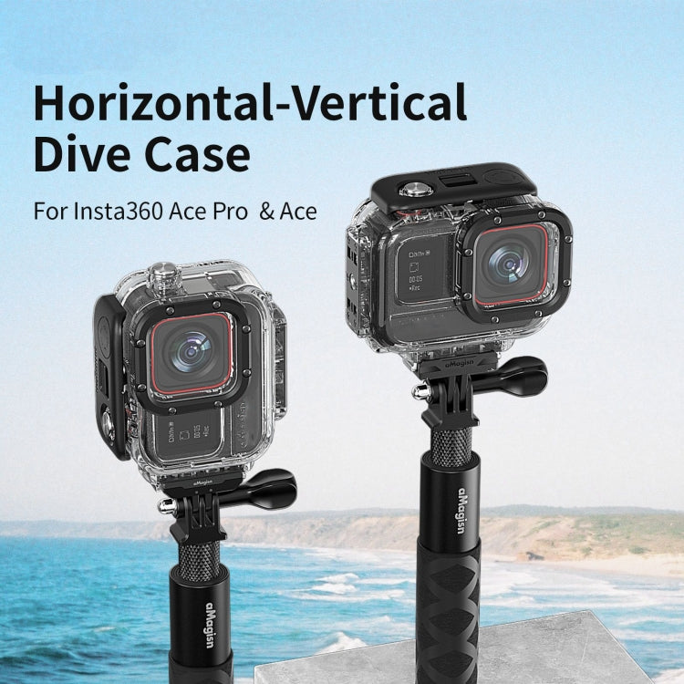 For Insta360 Ace aMagisn Horizontal and Vertical Shooting Dive Shell 60m Water-resistant Shell Accessories