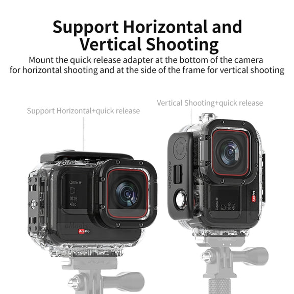 For Insta360 Ace aMagisn Horizontal and Vertical Shooting Dive Shell 60m Water-resistant Shell Accessories