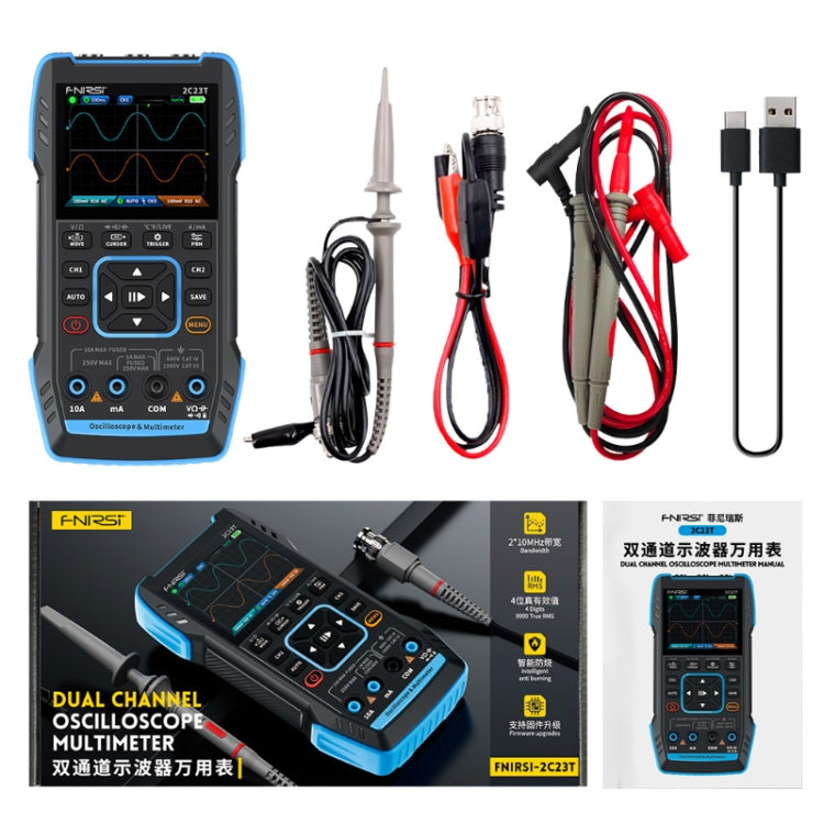 FNIRSI 3 In 1 Handheld Digital Oscilloscope Dual-Channel Multimeter, Specification: Upgrade