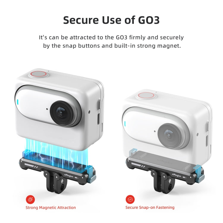 For Insta360 GO 3 / 3S aMagisn Magnetic Fast Disassembly Bottom Seat Bracket Sports Camera Accessories