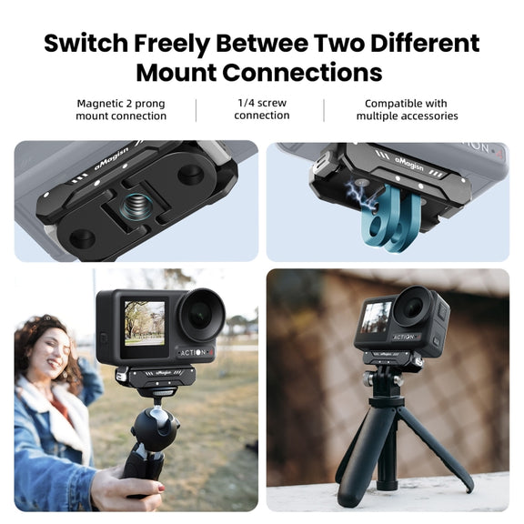 For DJI Osmo Action 4 / 3 aMagisn Magnetic Fast Disassembly Motion Camera Accessories