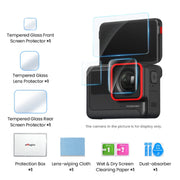 3 In 1 For Insta360 ACE aMagisn Tempered Film Protective Stickers Sports Camera Accessories