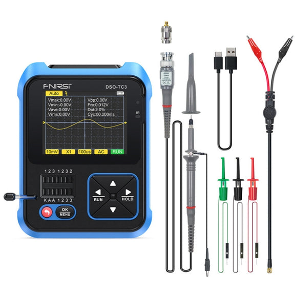 FNIRSI 3 In 1 Handheld Digital Oscilloscope LCR Transistor Tester, Specification: Upgrade