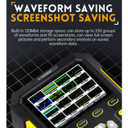 FNIRSI 2 In 1 Small Handheld Fluorescence Digital Dual-Channel Oscilloscope, US Plug(Yellow)