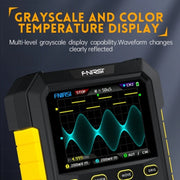 FNIRSI 2 In 1 Small Handheld Fluorescence Digital Dual-Channel Oscilloscope, US Plug(Yellow)