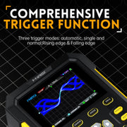 FNIRSI 2 In 1 Small Handheld Fluorescence Digital Dual-Channel Oscilloscope, US Plug(Yellow)