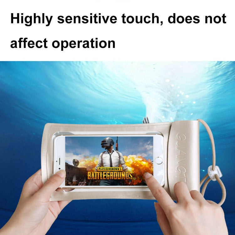 TPU Transparent Touch Screen Phone 30m Water-resistant Bag Outdoor Rafting Phone Case(Silver)