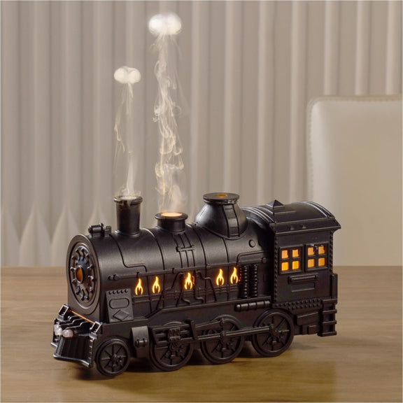 300ml Small Train Essential Oil Diffuser Humidifier With Remote Control UK Plug