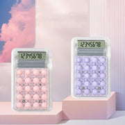 Small Silent Simple Calculator Mini Candy Dormitory Student Office Exam Tool(Purple)