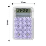Small Silent Simple Calculator Mini Candy Dormitory Student Office Exam Tool(Pink)