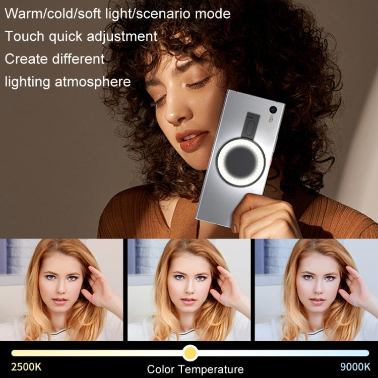 Cell Phone Magnetic Fill Light Portable Photo Pocket Lamp(White)
