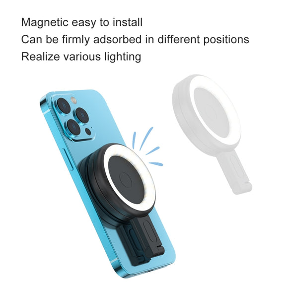 Cell Phone Magnetic Fill Light Portable Photo Pocket Lamp(White)