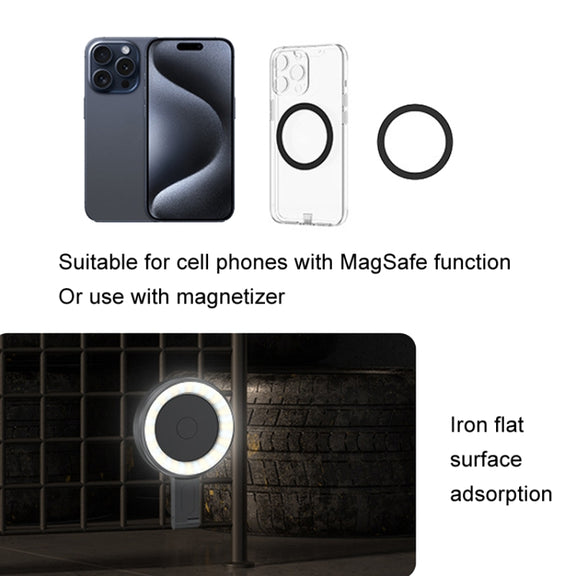 Cell Phone Magnetic Fill Light Portable Photo Pocket Lamp(White)