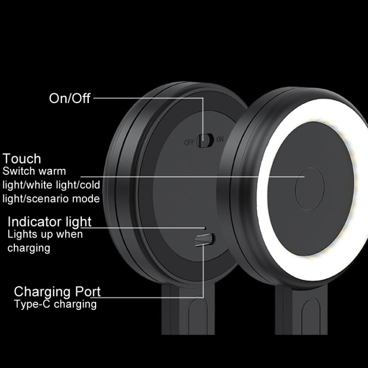 Cell Phone Magnetic Fill Light Portable Photo Pocket Lamp(White)