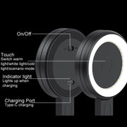 Cell Phone Magnetic Fill Light Portable Photo Pocket Lamp(White)