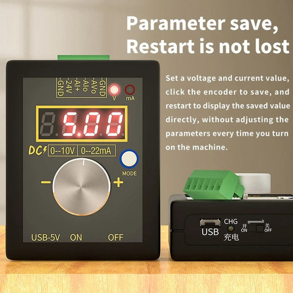 FNIRSI 0-12V/0-4-24mA Handheld Positive Negative Voltage Current Signal Generator(Without Battery)