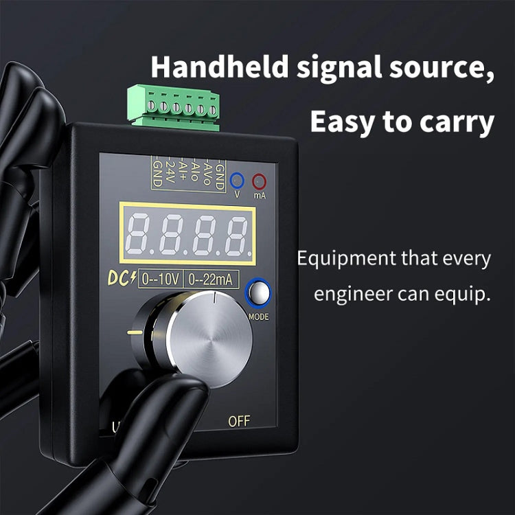 FNIRSI 0-12V/0-4-24mA Handheld Positive Negative Voltage Current Signal Generator(Without Battery)