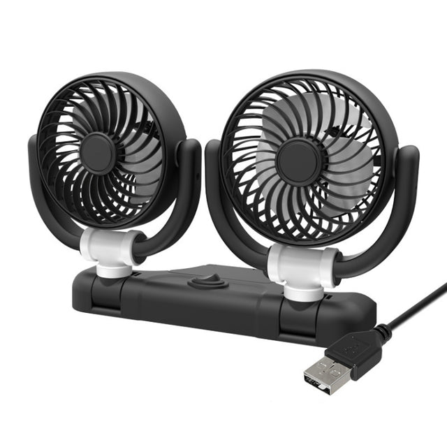 SUITU Car Foldable Cooling Fan Automobile Summer Temperature Reduction Fan, Model: Dual 5V USB Energized