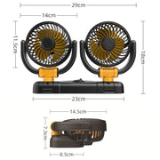 SUITU Car Foldable Cooling Fan Automobile Summer Temperature Reduction Fan, Model: Dual 5V USB Energized