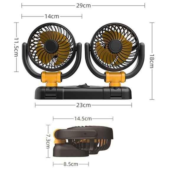 SUITU Car Foldable Cooling Fan Automobile Summer Temperature Reduction Fan, Model: Single 5V USB Energized