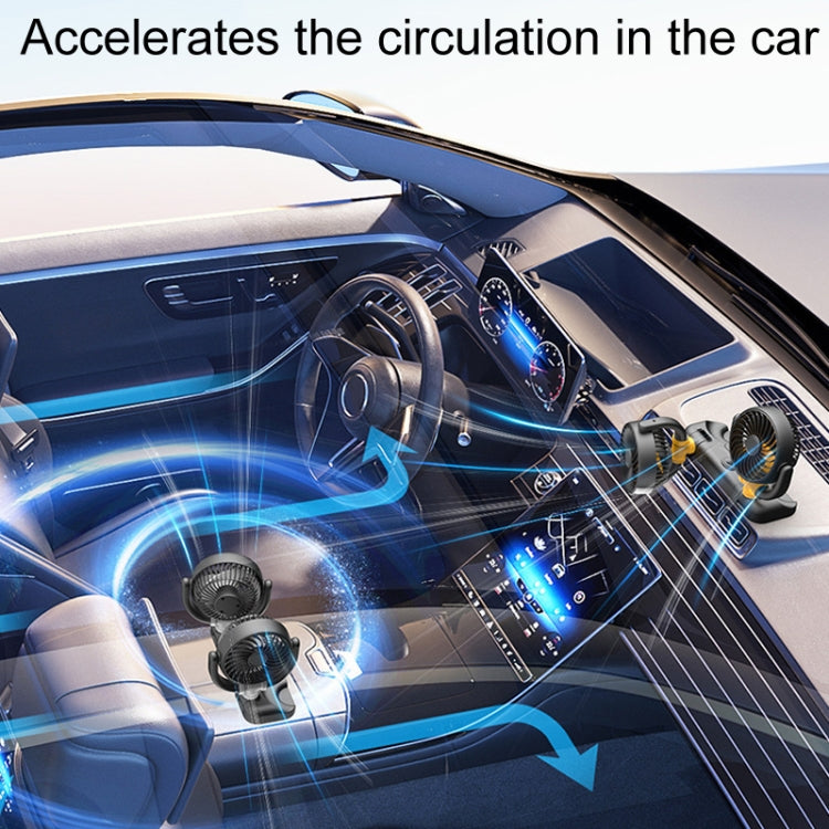 SUITU Car Foldable Cooling Fan Automobile Summer Temperature Reduction Fan, Model: Single 5V USB Energized