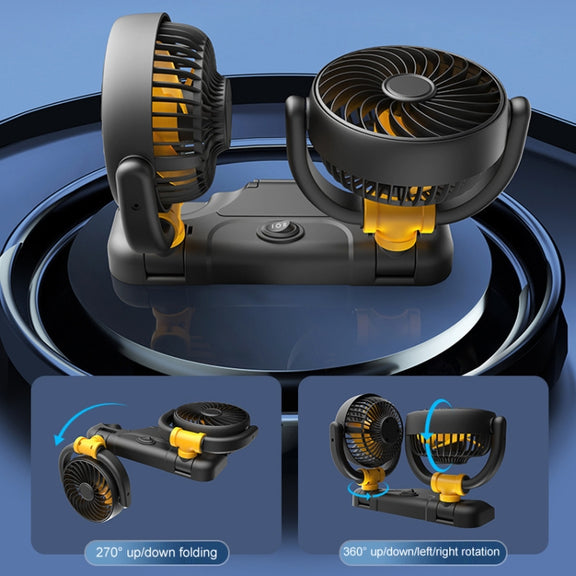 SUITU Car Foldable Cooling Fan Automobile Summer Temperature Reduction Fan, Model: Single 5V USB Energized