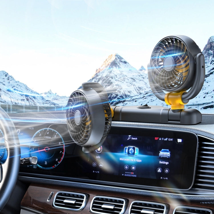 SUITU Car Foldable Cooling Fan Automobile Summer Temperature Reduction Fan, Model: Single 5V USB Energized