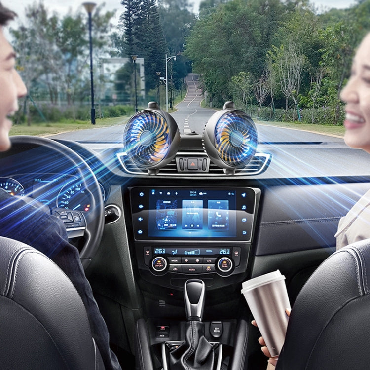 SUITU Car Foldable Cooling Fan Automobile Summer Temperature Reduction Fan, Model: Single 5V USB Energized