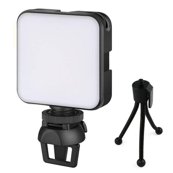 W64 64LEDs Video Conferencing Mobile Laptop Live Fill Light Photography Pocket Lamp, Spec: Clip+Tripod Set
