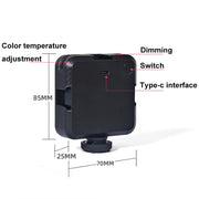 W64 64LEDs Video Conferencing Mobile Laptop Live Fill Light Photography Pocket Lamp, Spec: Clip Set