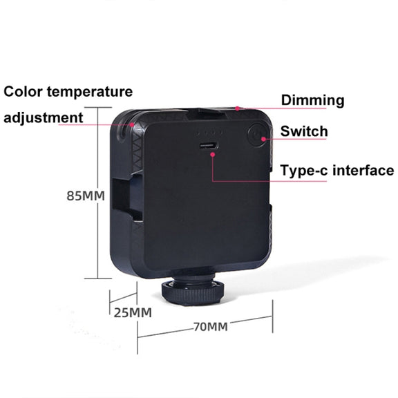 W64 64LEDs Video Conferencing Mobile Laptop Live Fill Light Photography Pocket Lamp, Spec: Clip Set