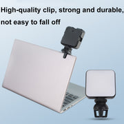 W64 64LEDs Video Conferencing Mobile Laptop Live Fill Light Photography Pocket Lamp, Spec: Clip Set
