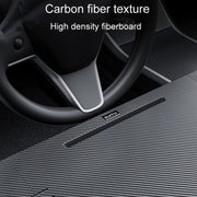 For Tesla Model Y/3 SUITU Car Center Folding Small Table Board Camping Dining Plate(Black Brown)