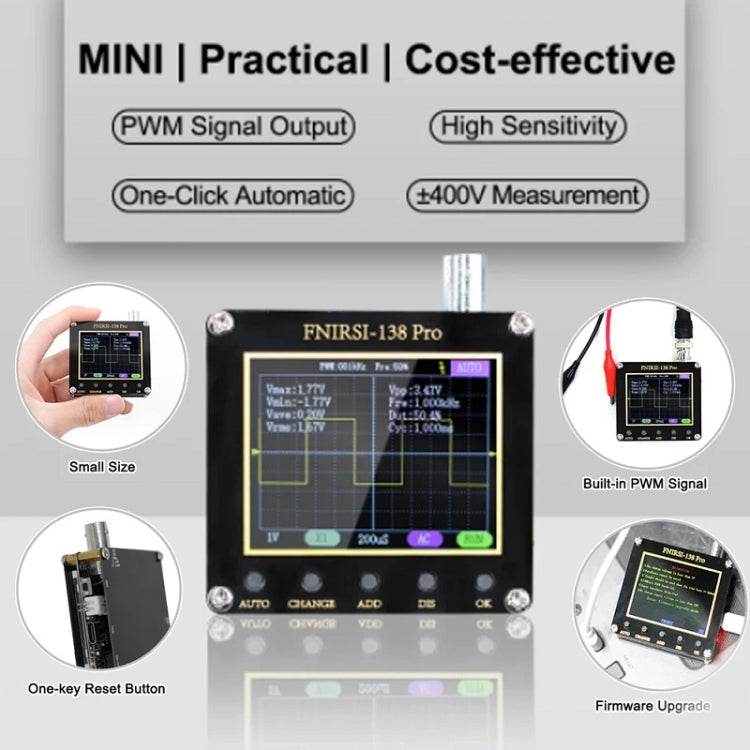 FNIRSI Handheld Small Teaching Maintenance Digital Oscilloscope, Specification: Upgrade Without Battery