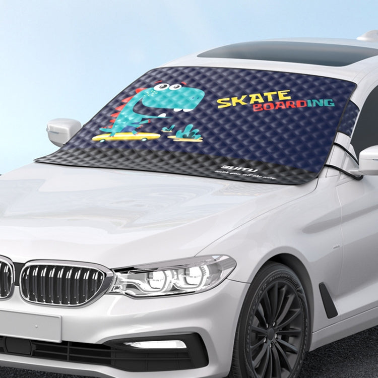 SUITU ST-3950 Automobile Thickening Sun Shield Car Snow Block Coat, Style: Dinosaur