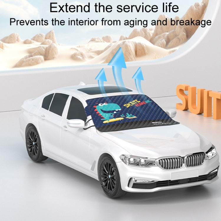SUITU ST-3950 Automobile Thickening Sun Shield Car Snow Block Coat, Style: Dinosaur