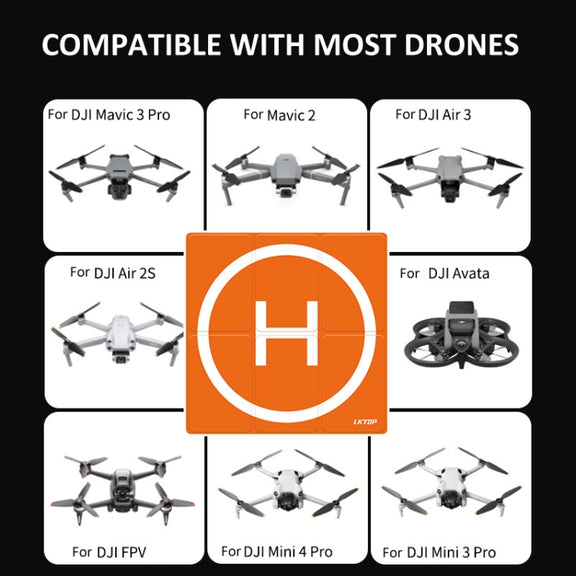 LKTOP 65cm Drone Universal Landing Pad Double-sided Water-resistant Foldable RC Aircraft Launch Mat