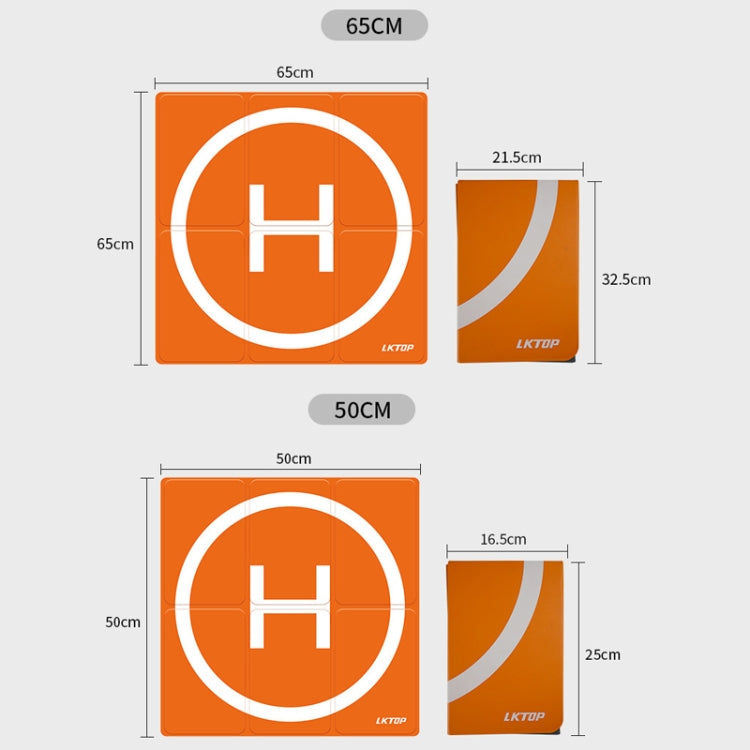 LKTOP 65cm Drone Universal Landing Pad Double-sided Water-resistant Foldable RC Aircraft Launch Mat