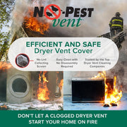 Dual Door Dryer Vent Cover No-Pest Wide Mount Exhaust Cover