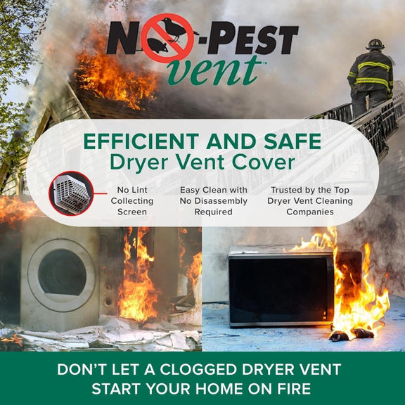 Dual Door Dryer Vent Cover No-Pest Wide Mount Exhaust Cover