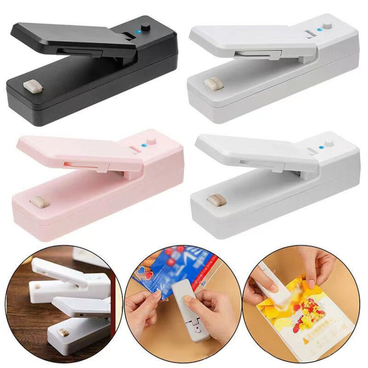 USB Charging Mini Magnetic Sealing Machine Portable Sealing Clip Food Moisture-proof Sealer(White)