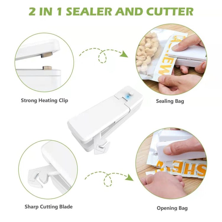 USB Charging Mini Magnetic Sealing Machine Portable Sealing Clip Food Moisture-proof Sealer(Black)