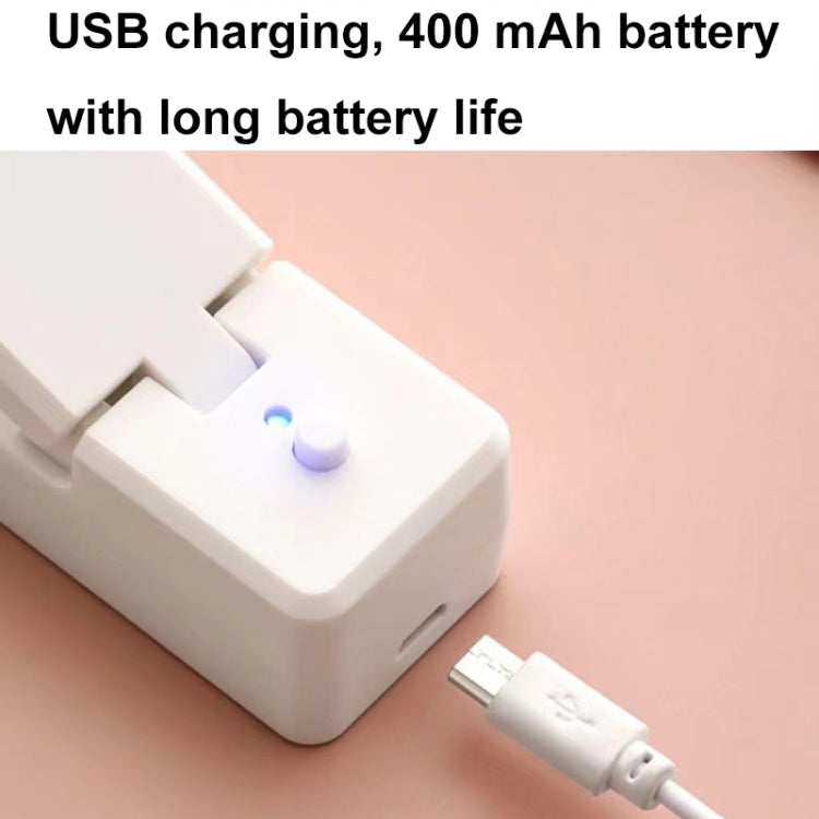 USB Charging Mini Magnetic Sealing Machine Portable Sealing Clip Food Moisture-proof Sealer(White)
