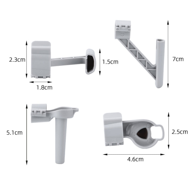 For DJI Mini 4 Pro Drone BRDRC Landing Gear Increased Height Leg(Gray)