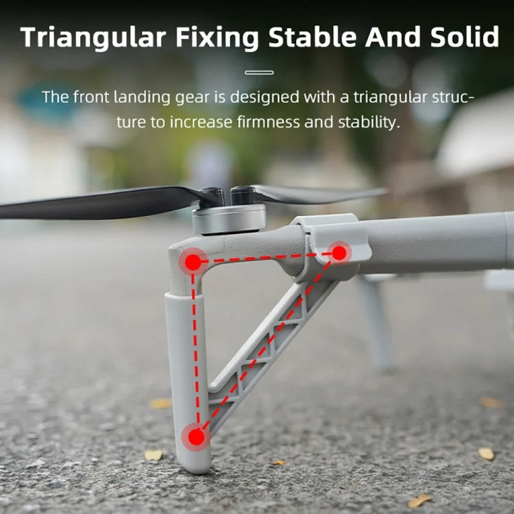 For DJI Mini 4 Pro Drone BRDRC Landing Gear Increased Height Leg(Gray)