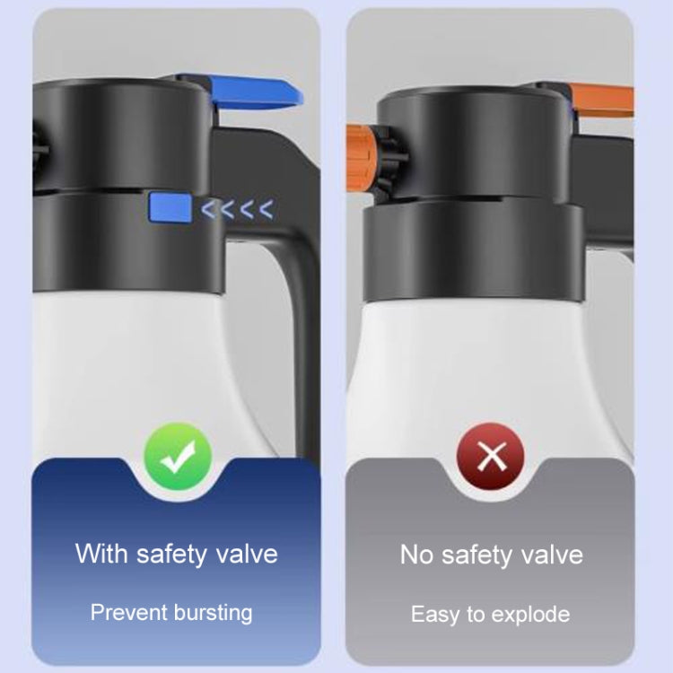 SUITU ST-6322 1.5L Car Washing Electrical Foam Sprayer Rechargeable Automobile Foam Pot(White)
